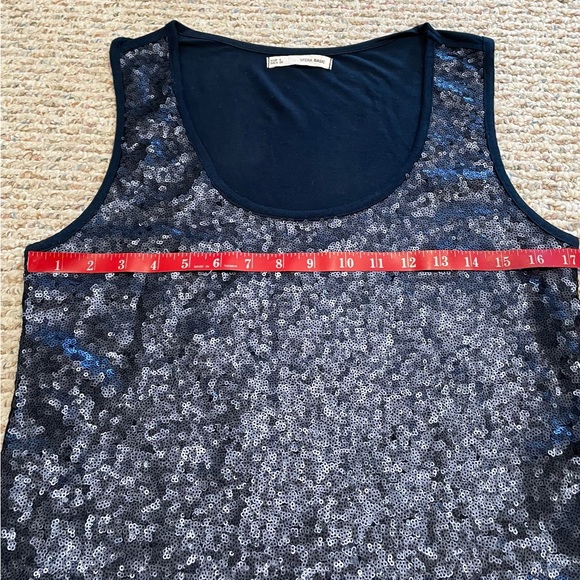 Sequin tank - navy blue - Picture 3 of 5